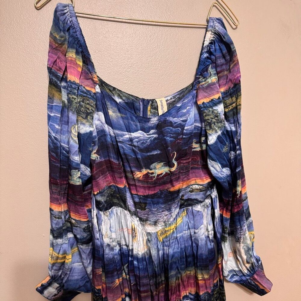 Samantha Pleet Legend silk dress in dragon print size 2 - Picture 4 of 10